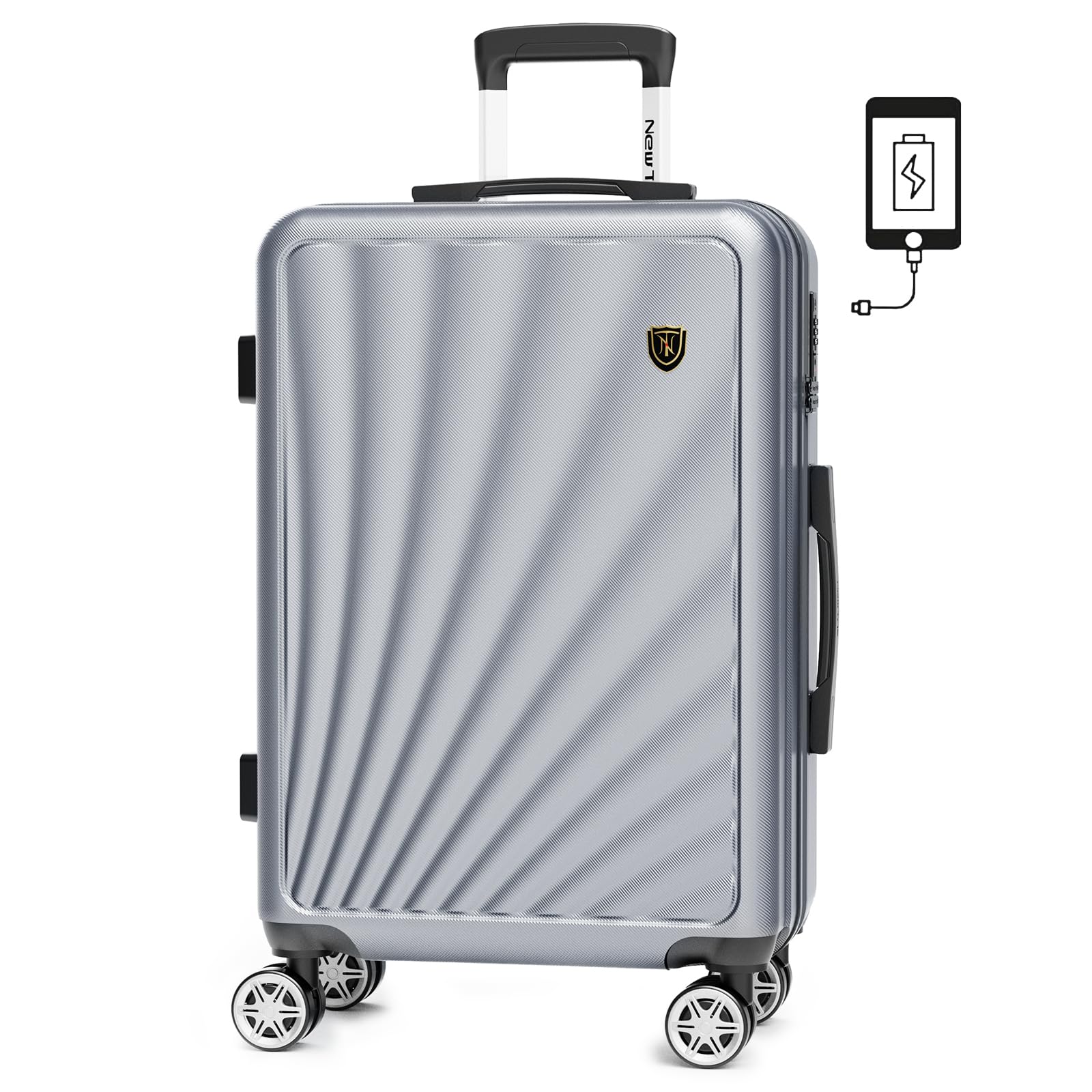 Amazon | [New Trip] スーツケース キャリーケース ストッパー付き USB